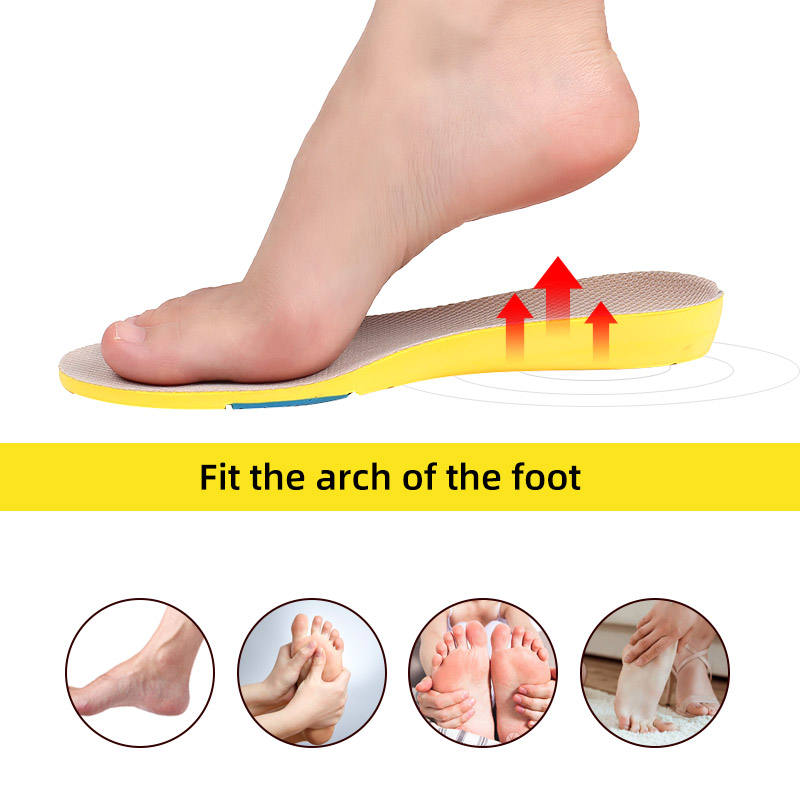 Orthopedic cycling insoles - PU base with gel arch support for posture correction